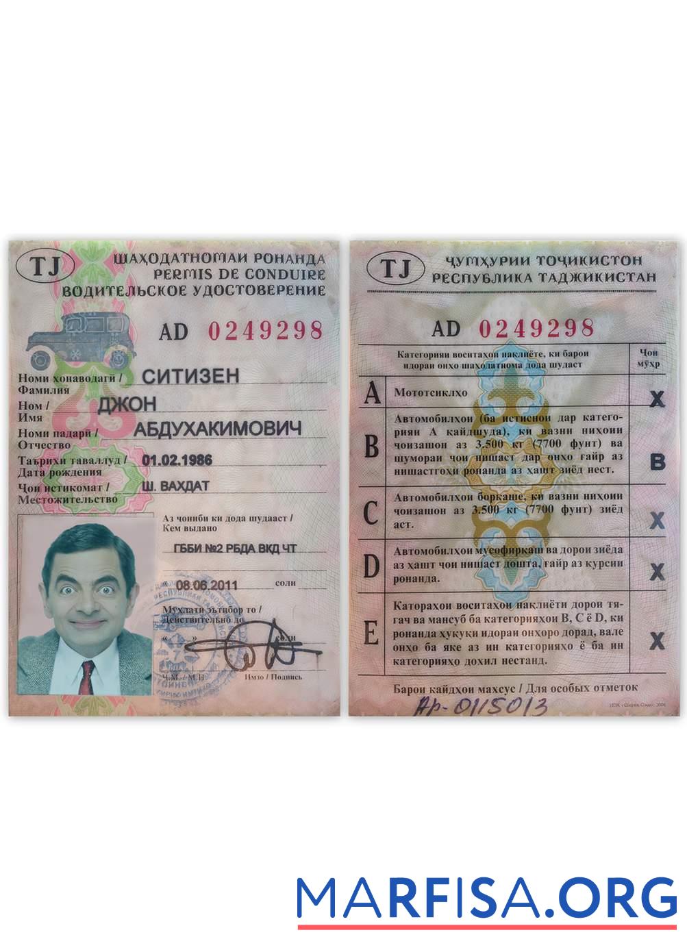 Downloadable Tajikistan driving real example